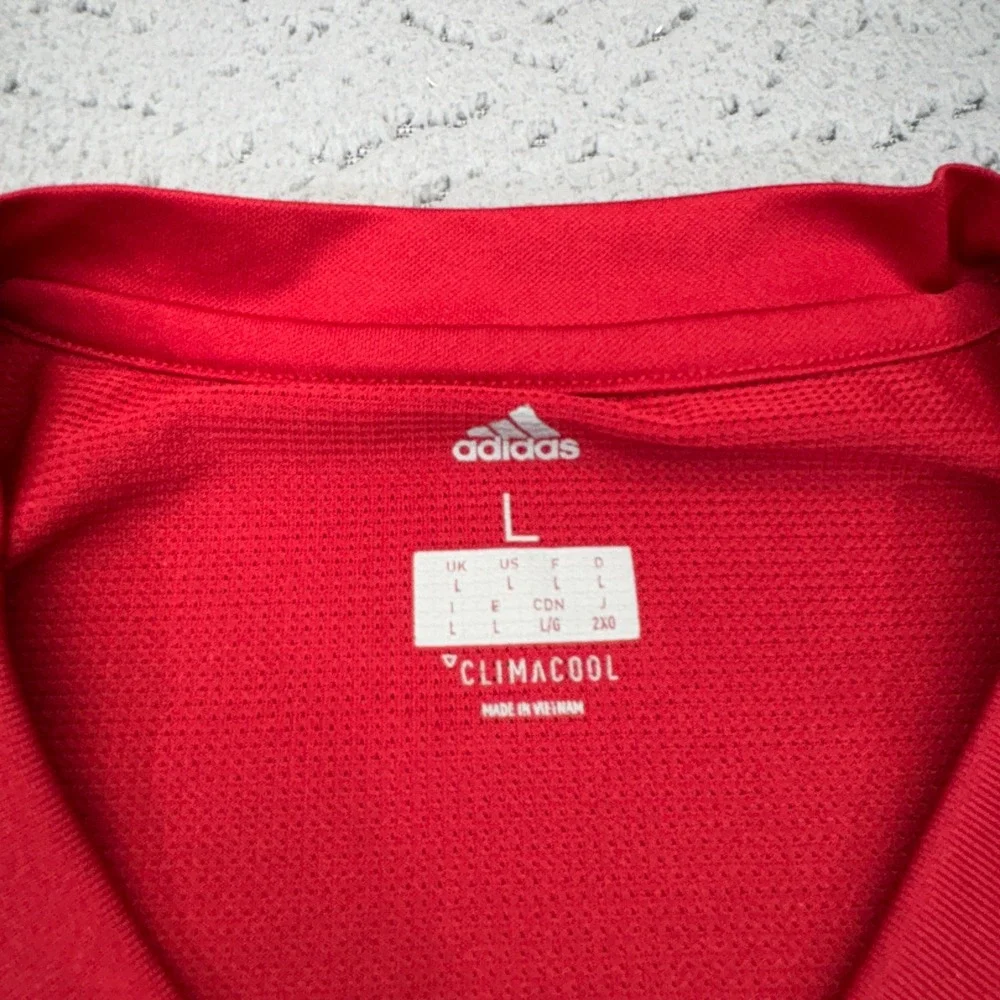 Atlanta United Soccer Jersey Men Large Red Adidas 2017 Football V Neck Inaugural